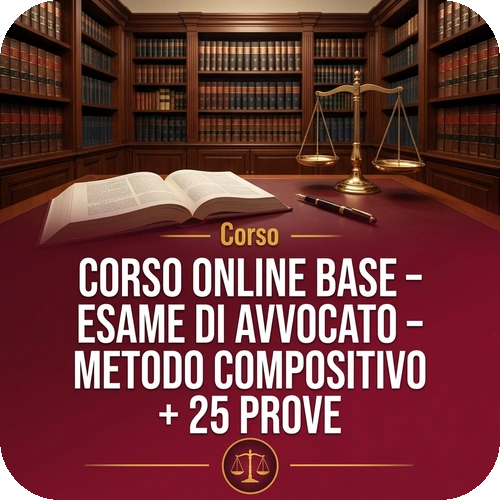 Corso online base – Esame di Avvocato – Metodo compositivo + 25 prove