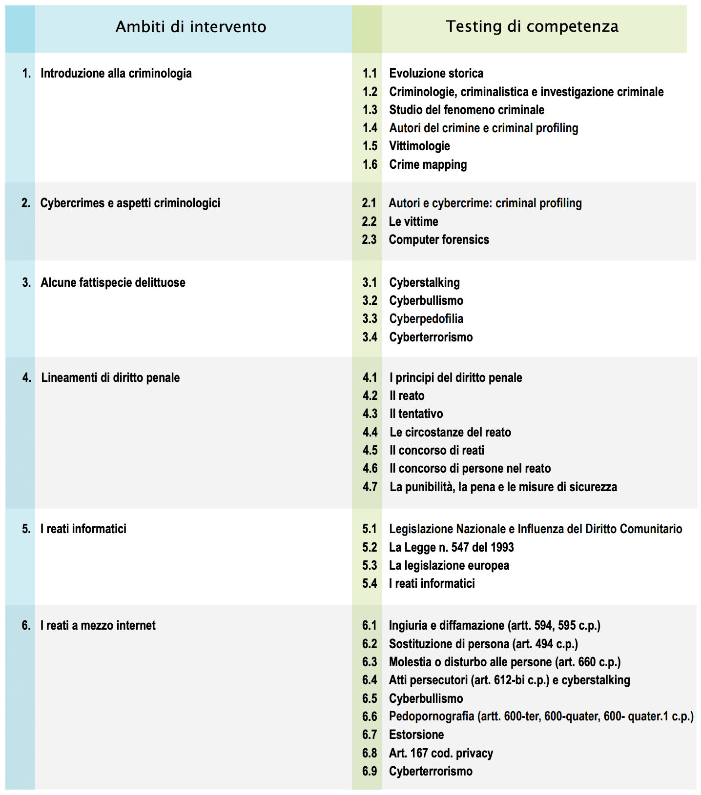 programma modulo online cybercrimes