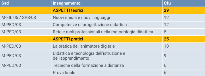 programma master animatore digitale