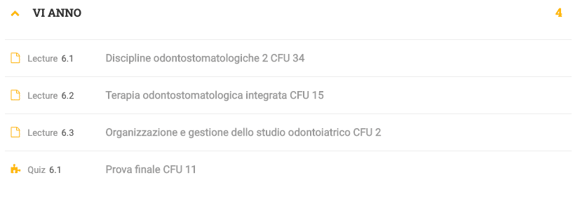 sesto anno odonto