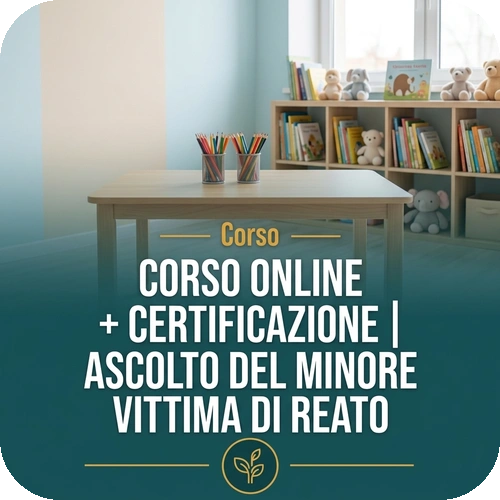 Corso online + Certificazione | Ascolto del minore vittima di reato – 100 ore