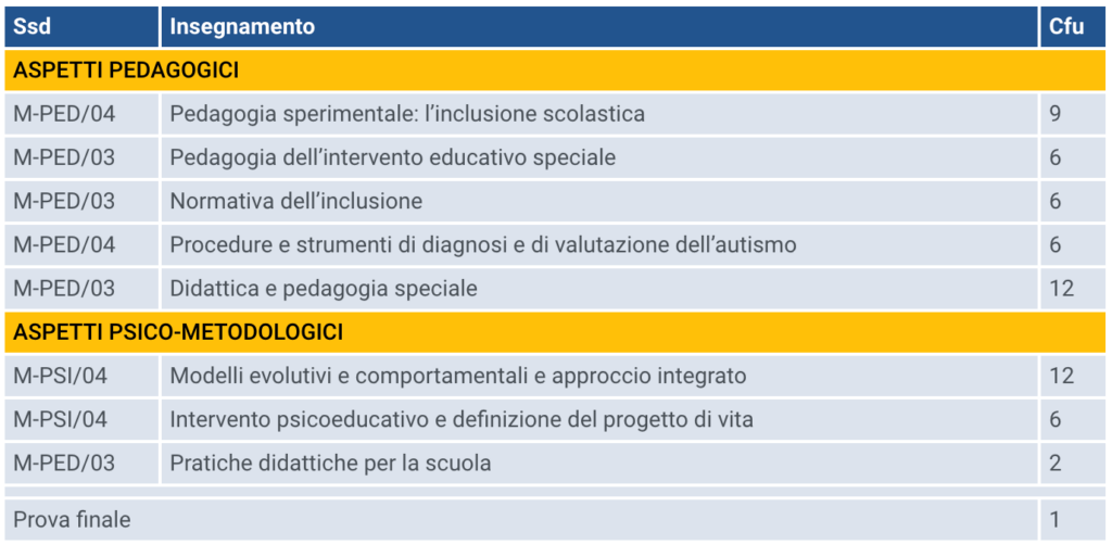 master online Autismo dalla diagnosi a intervento psicoeducativo