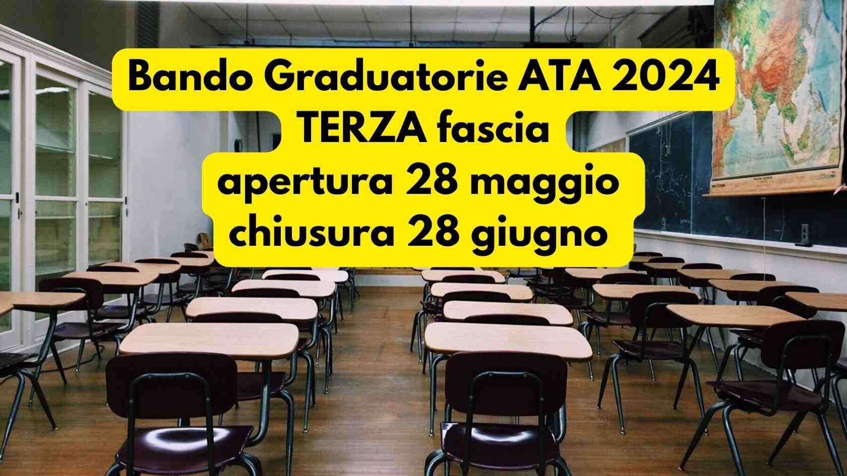Apertura bando concorso ATA terza fascia 2024